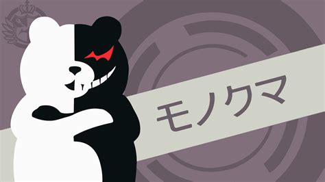 Download Minimalist Monokuma (Danganronpa) Anime Danganronpa HD Wallpaper