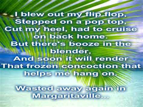 Jimmy Buffet - Margaritaville | Lyric art, Jimmy buffett, Lyrics