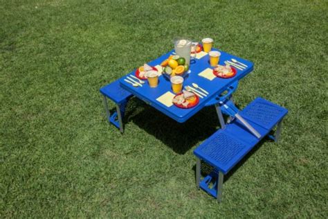 Picnic Table Portable Folding Table with Seats, Royal Blue, 53 x 33.75 x 26.25 - Ralphs