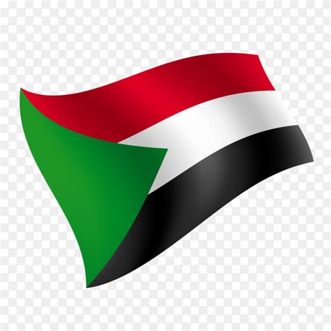 Sudan flag waving vector on transparent background PNG - Similar PNG