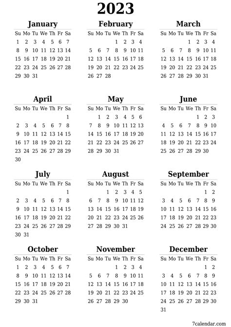 2023, 2024, 2025, 2026 free printable calendars and planners, PDF ...