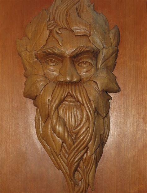 Transitional Green Man – Poplar | Morel Wood Carving