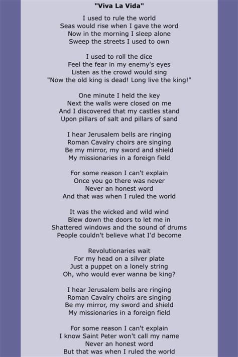 I Used To Rule The World Chords | Guitar Chords And Lyrics