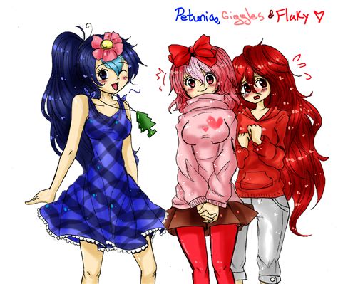 Petunia, Giggles y Flaky by TheXSadisticXWitcH on DeviantArt