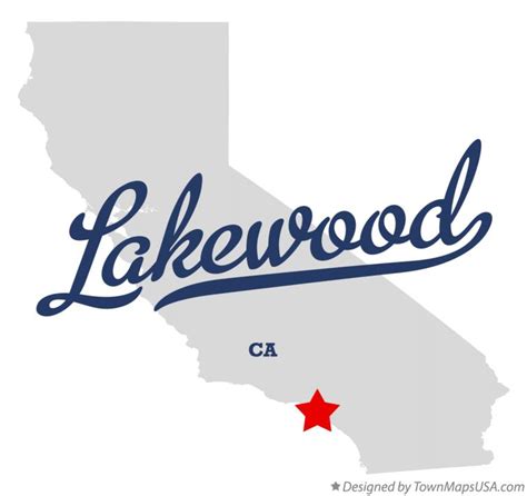 Map of Lakewood, CA, California