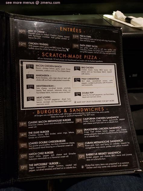 Menu at Flix Brewhouse pub & bar, Albuquerque