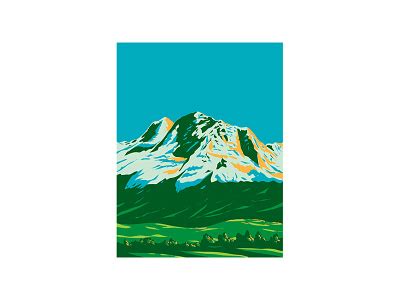 Cordillera Blanca in Peru WPA Art Deco Poster by Aloysius Patrimonio on Dribbble