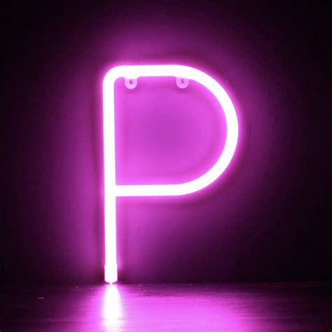 Neon Pink Light Up LetterP in 2021 | Neon letter lights, Pink neon lights, Neon signs