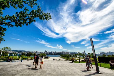 Sky and Clouds and the skyline of Seoul in South Korea image - Free stock photo - Public Domain ...