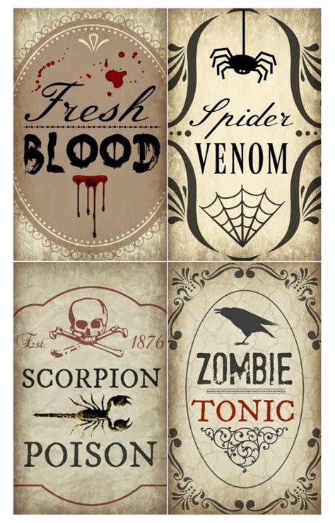 Halloween Witch Potion Bottle Label - 15 Free PDF Printables | Printablee