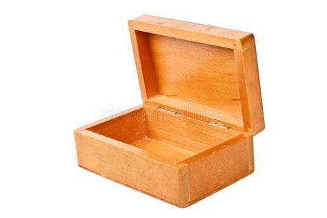 Empty Open Wooden Box Isolated Stock Photo - Image of open, empty: 7115434