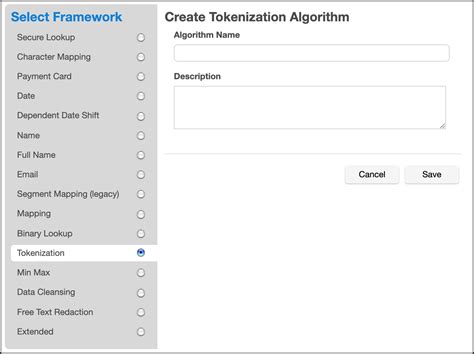 Tokenization - Delphix Masking 6.0.11