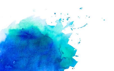 Blue / Green watercolor background with splashes stock photo Abstract Photos, Painting Photos ...