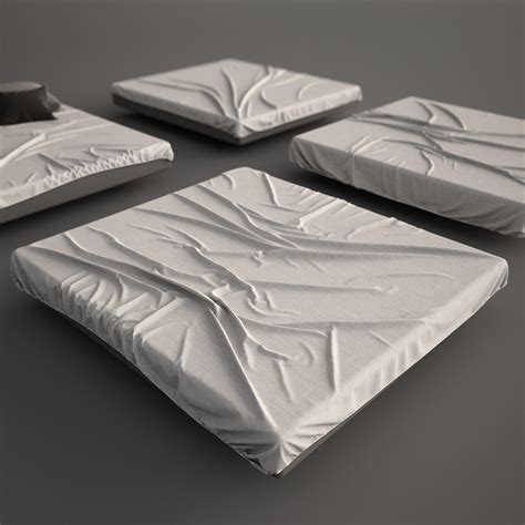 3d model bed mattress sheet set