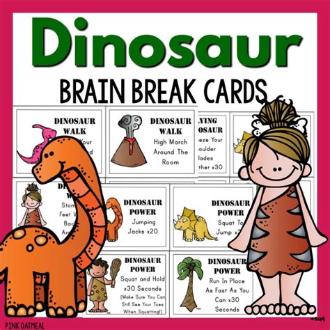 Dinosaur Themed Brain Breaks - Pink Oatmeal Shop | Brain breaks, Dinosaur activities preschool ...