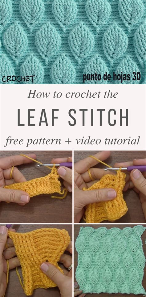 Easy Crochet Leaf Stitch Pattern | CrochetBeja