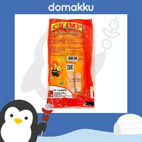 Jual Champ Sosis Ayam 3 Biji (Chicken Sausage) 75gr, Goreng Rebus Halal di Seller Domakku ...