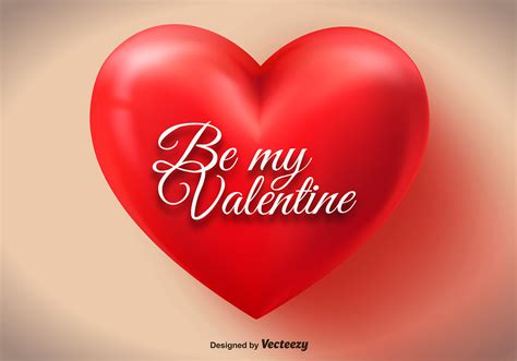 Big Red Valentine Heart Vector - Download Free Vector Art, Stock Graphics & Images