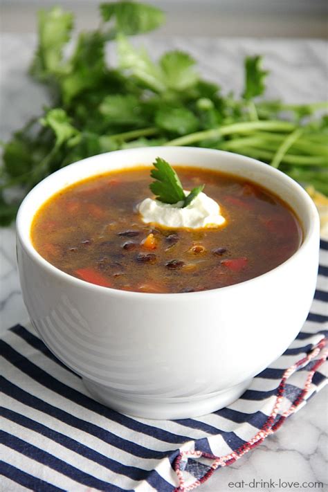 Spicy Black Bean Soup - Eat. Drink. Love.