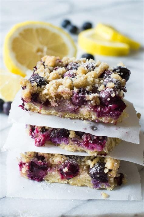 Blueberry Lemon Crumb Bars - Recipe Girl