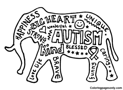 Autism Awareness Coloring Pages Printable for Free Download