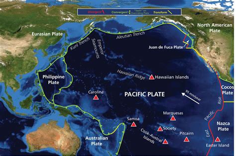 Pacific Ocean, North American Plate, Subduction Zone, Nazca, Plate Tectonics, Pitcairn Islands ...