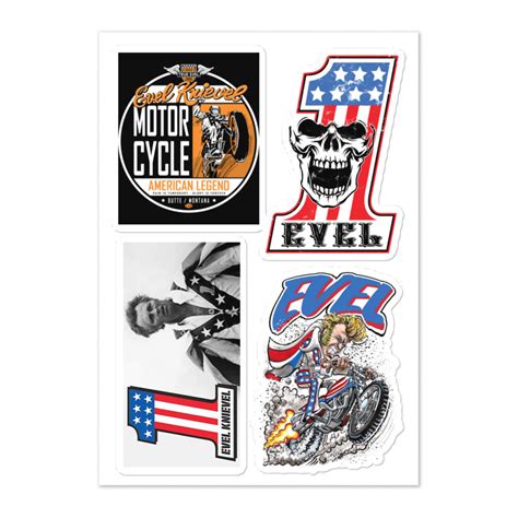 Evel Knievel Stickers