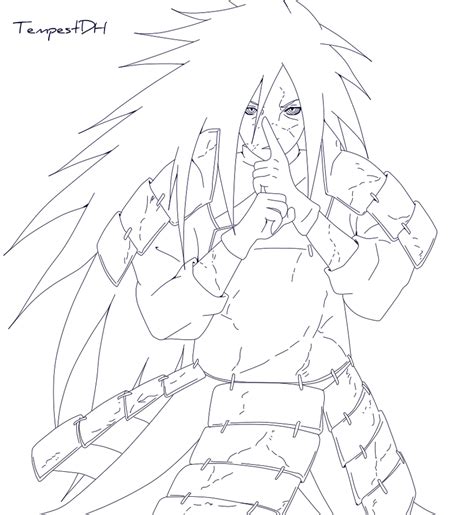 Madara lineart by TempestDH on DeviantArt