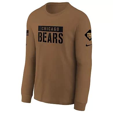 Youth Nike Brown Chicago Bears 2023 Salute to Service Long Sleeve T-Shirt