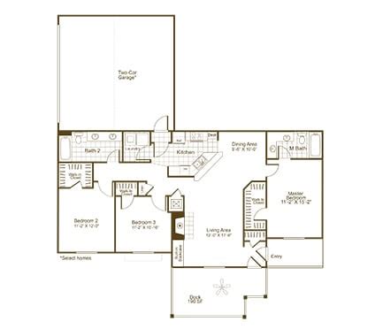 Floor Plans of The Lex at Brier Creek in Morrisville, NC