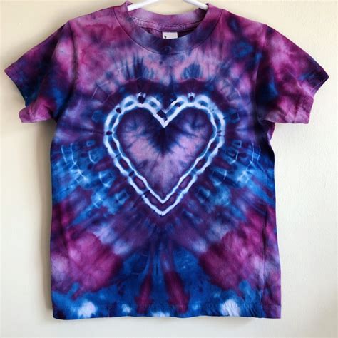 Purple Heart Kids Shirt Tie Dye Tee Little Hippie Shirt - Etsy