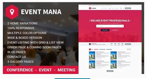 Event Management WordPress Theme – CreativeSea