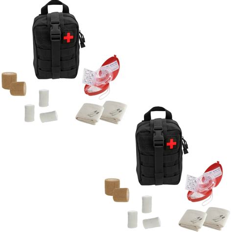 Tactical Emergency CPR Rescue Kit with MOLLE Pouch, CPR mask, First Aid Supplies | eBay