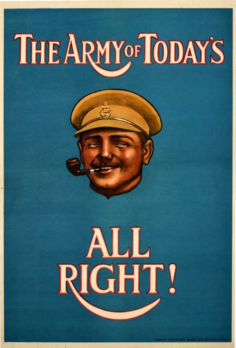 Original Vintage Posters -> Propaganda Posters -> Army Of Today All Right British Army ...