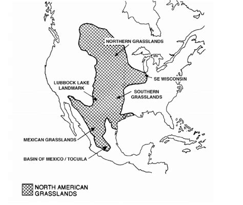 Map showing grassland distribution within North America. | Download Scientific Diagram