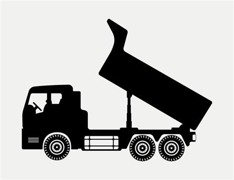 Dump Truck Silhouette Vector Art, Icons, and Graphics for Free Download