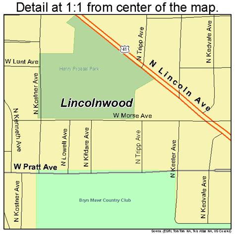 Lincolnwood Illinois Street Map 1743744