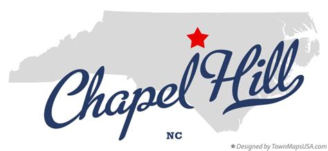 Map of Chapel Hill, NC, North Carolina