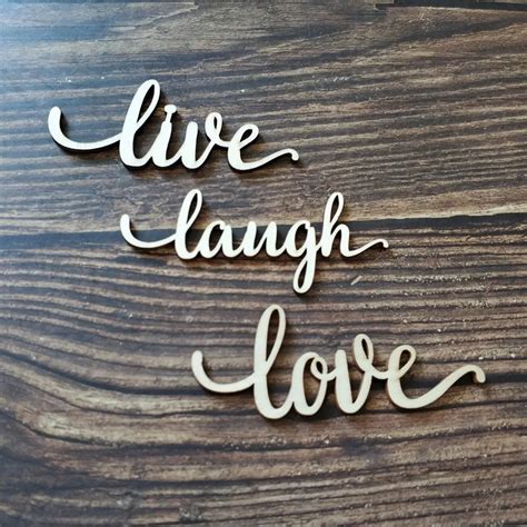 12pcs Wood Live Laugh Love Laser Cut Sign Home Room Wall Decor Quote ...