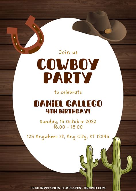 9+ Tom & Jerry Cowboy Up Canva Birthday Invitation Templates I ...