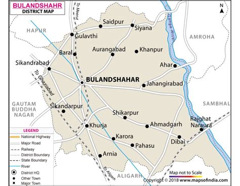 Buy Bulandshahar District Map online