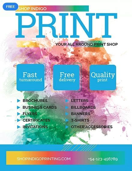 Print Shop Flyer Template in Word, Illustrator, PSD, Publisher, Pages ...