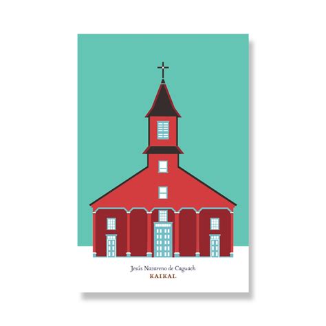 Postales Iglesias de Chiloé – Kaikai - Chile ilustrado