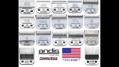 Andis clipper blades size chart - asoconnection