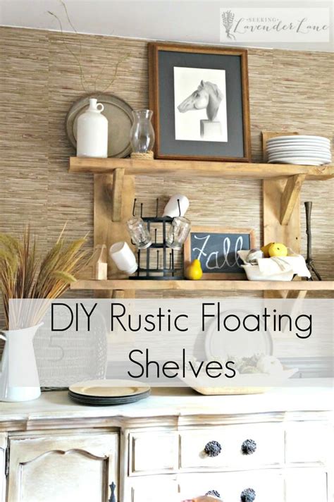 DIY Rustic Floating Shelves - Seeking Lavender Lane