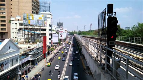 Bangalore Metro - MG Road seen from the MG Road station - YouTube