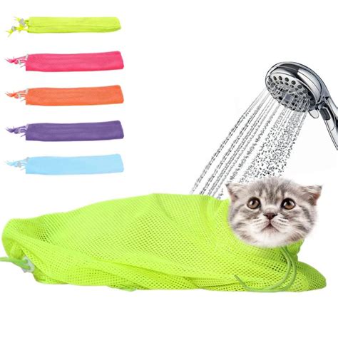 Aliexpress.com : Buy New Mesh Grooming Bathing Bag for Cats No Scratching Convenient Cat Bathing ...