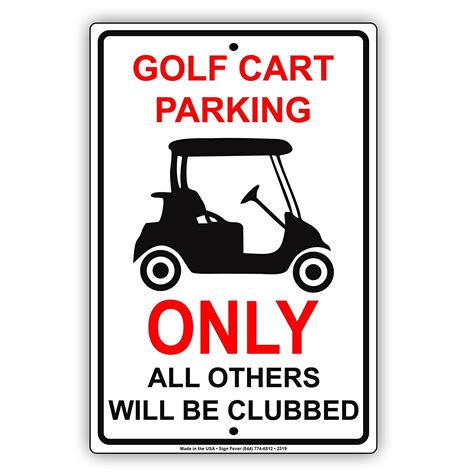 Funny Golf Cart Signs