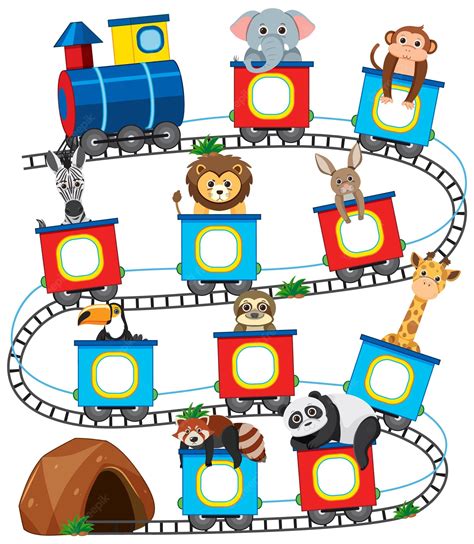 This Cute And Lovely Colorful Cartoon Train Clip Art - Clip Art - Clip Art Library