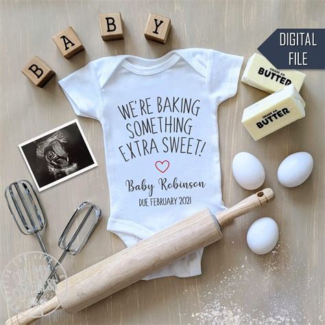 Bun in the Oven Digital Pregnancy Announcement Baking Baby - Etsy